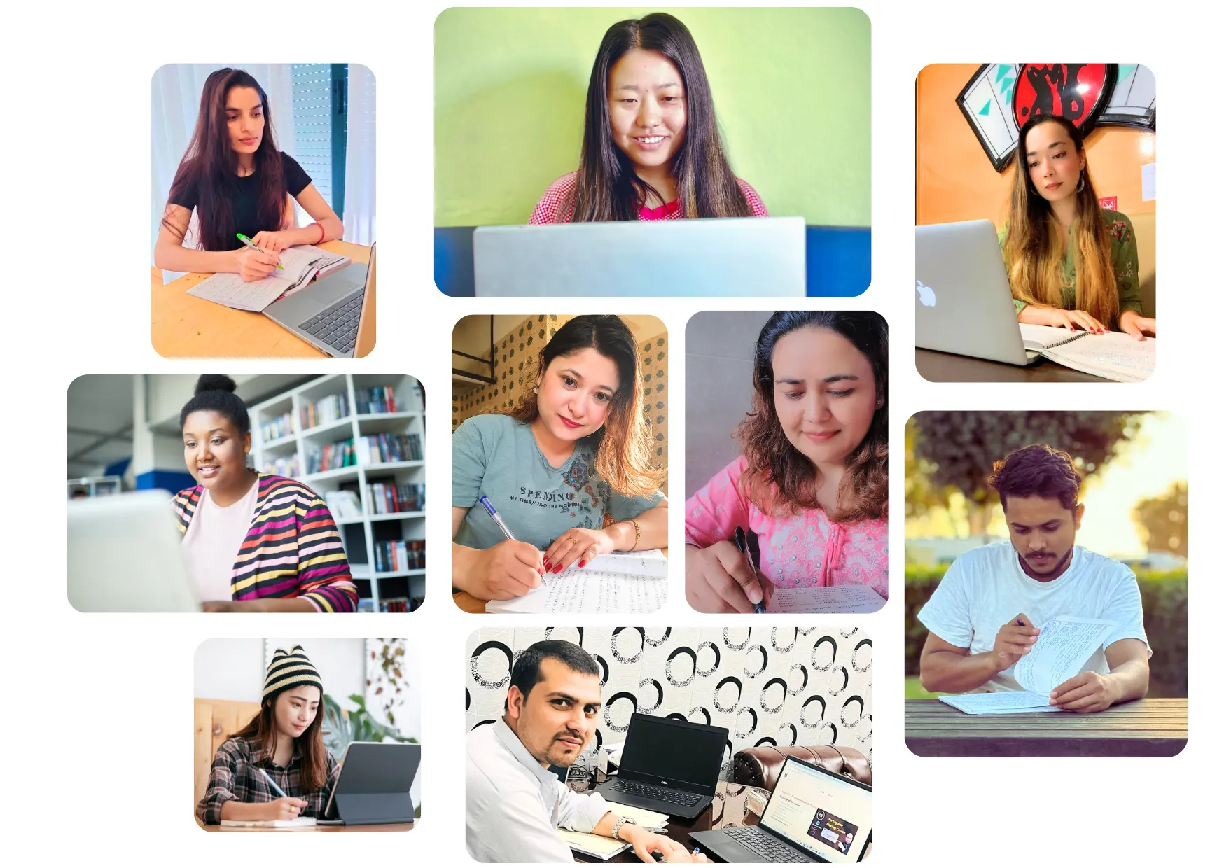 Learn Portuguese with Yvana banner showing happy students